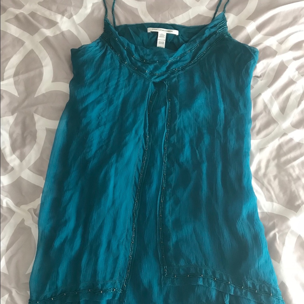 Diane Von Furstenberg teal dress
